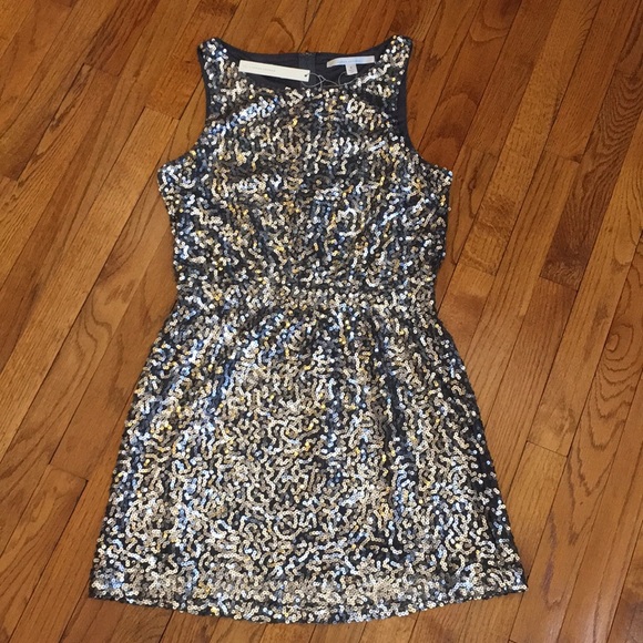 LC Lauren Conrad Dresses & Skirts - SOLD Grey/Silver Sequin Mini Dress